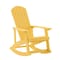 Flash Furniture Yellow Poly Resin Adirondack Style Rocking Chair JJ-C14705-YLW-GG - alternate 8